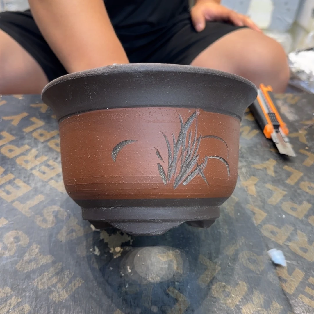 紫砂花盆口径15厘米