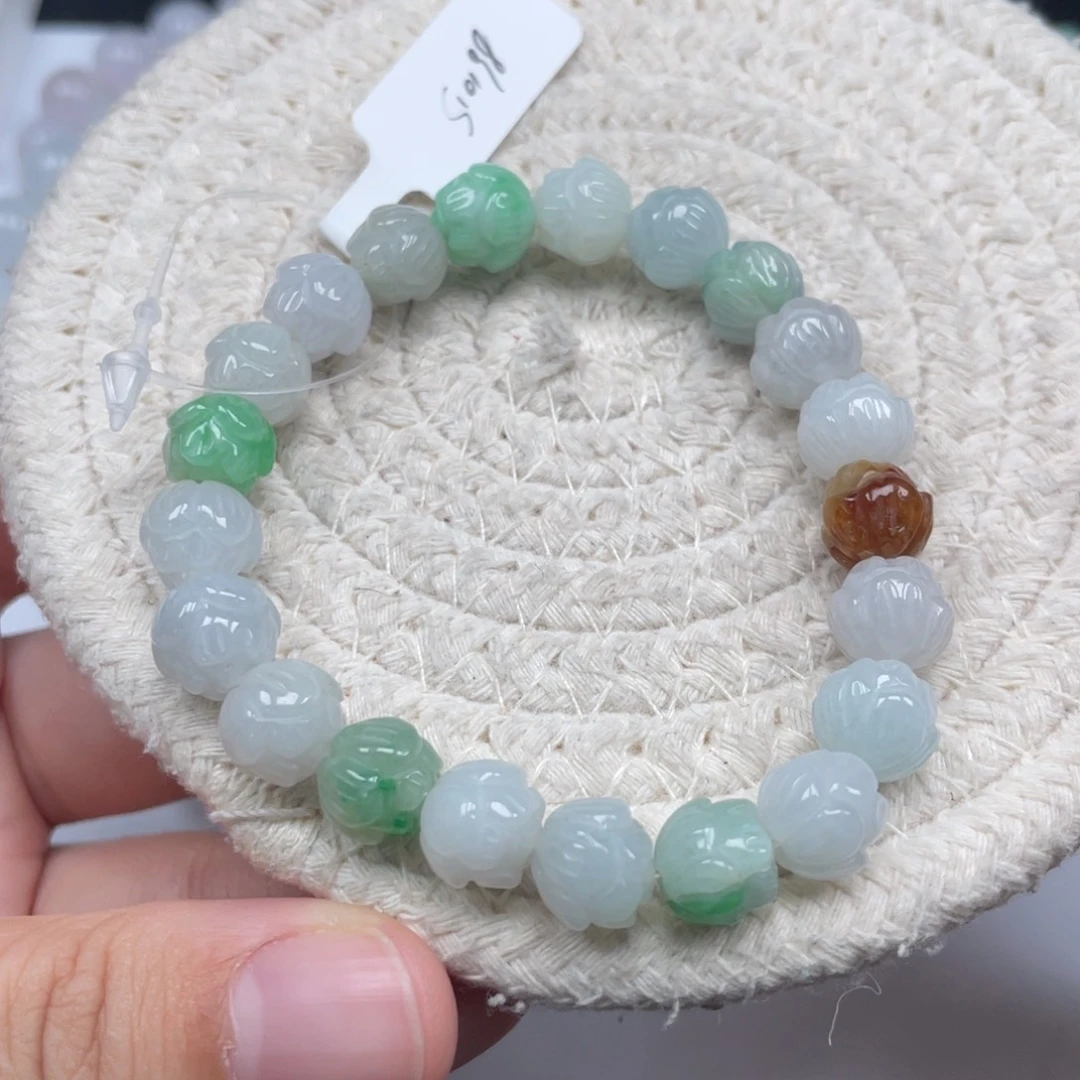 翡翠未镶嵌颈饰天然A货缅甸翡翠9.4mm