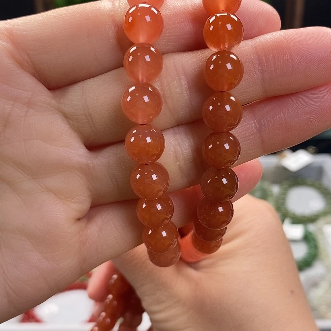 南红玛瑙手链未镶嵌