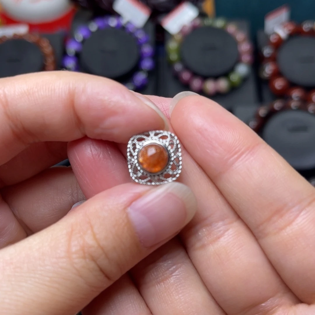 银S925镶嵌手链长石金太阳配件