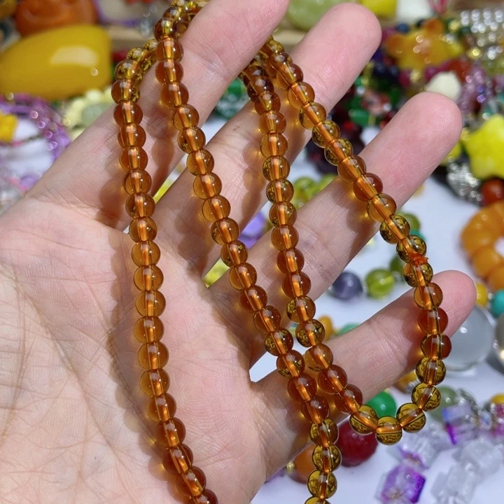 树脂制品51号黄水项链