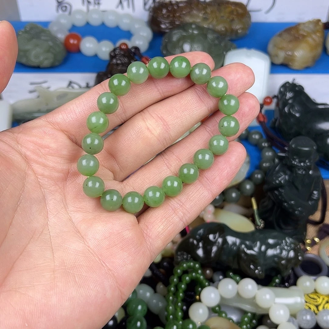 和田玉未镶嵌颈饰9.5和田玉俄罗斯碧玉