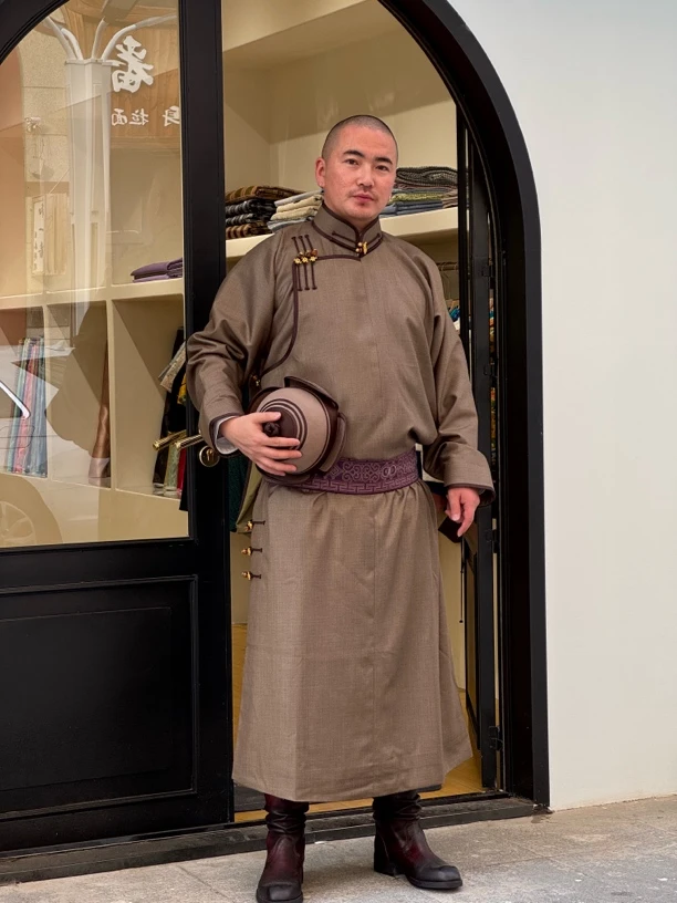 男士长袍子四季款