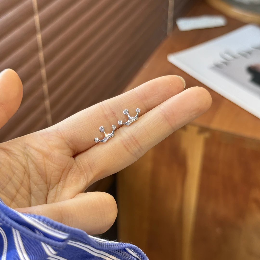 925银耳饰 4900小皇冠迷你银耳钉