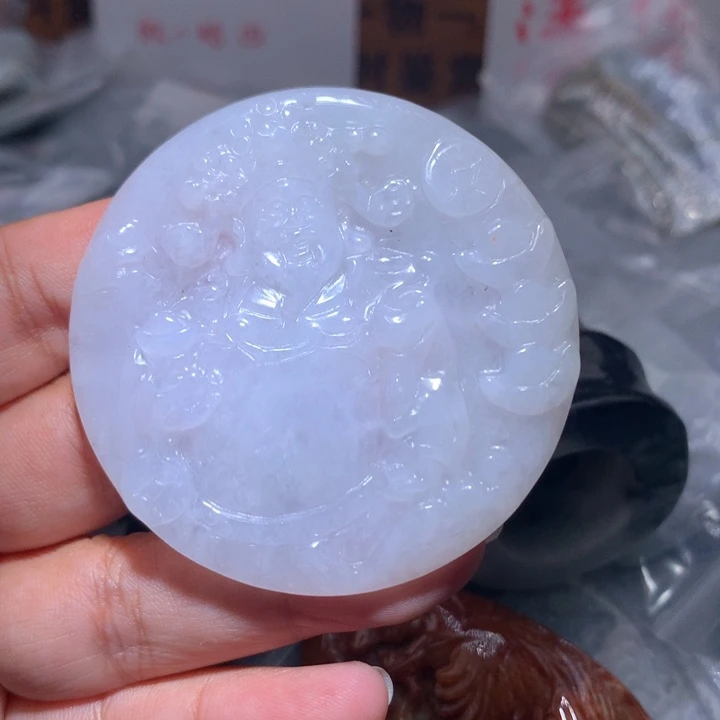 翡翠未镶嵌颈饰保真天然A货翡翠