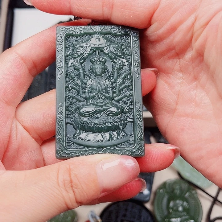 黄***河和田玉未镶嵌颈饰