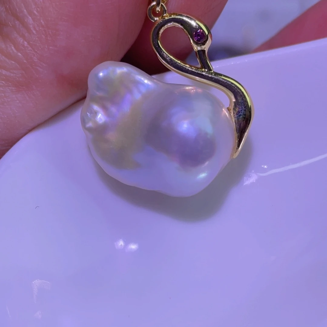 淡水珍珠未镶嵌天然淡水珍珠吊坠