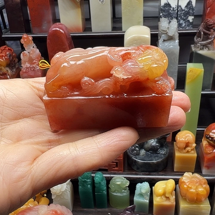 大***顺寿山石印石寿山石手工雕刻