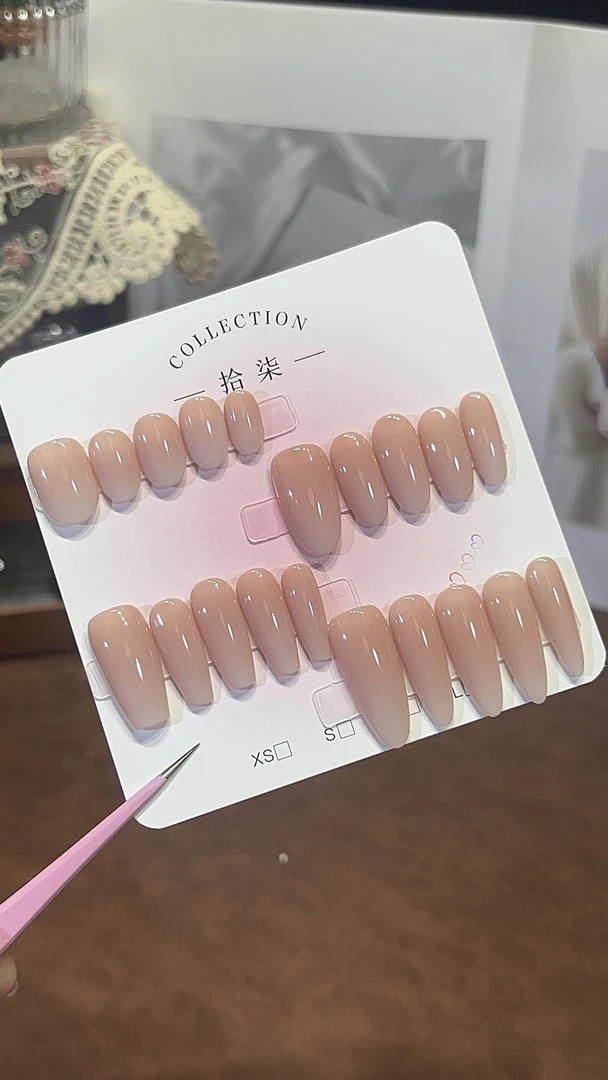 「白开水plus版」-拾柒家手工穿戴甲 白开水升级版 渐变更明显纯欲