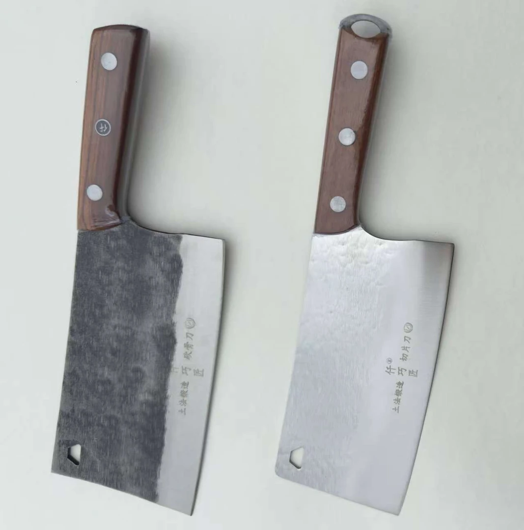 仟巧匠轨道钢古法手工锻打1.3斤砍骨刀