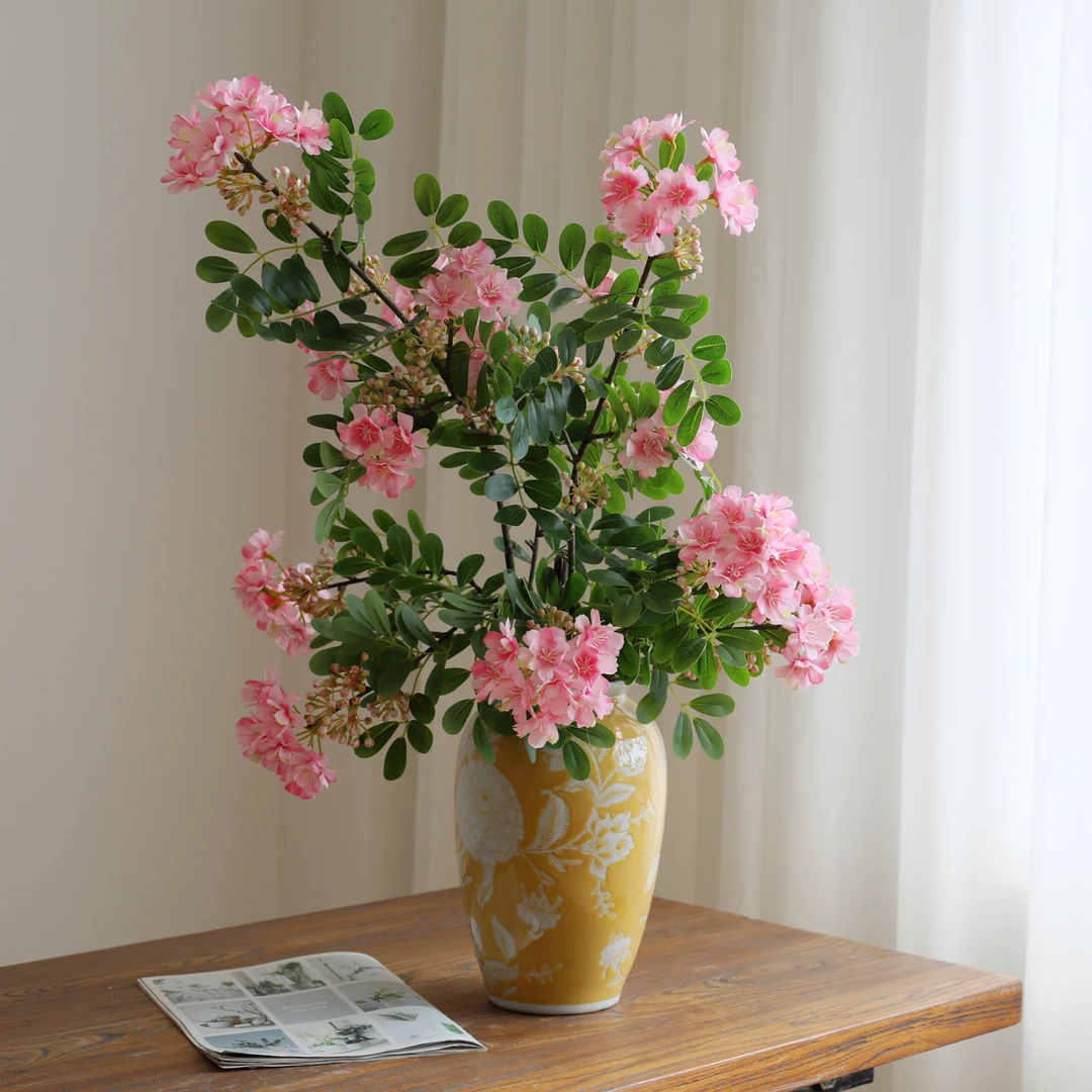 高品质逼真含笑花仿真花客厅餐桌玄关电视柜软装饰品拍摄道具