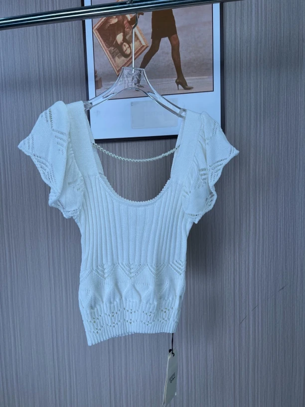 8819欧货品牌撤柜fg女装春夏新款时尚气质百搭浪漫法式毛衣