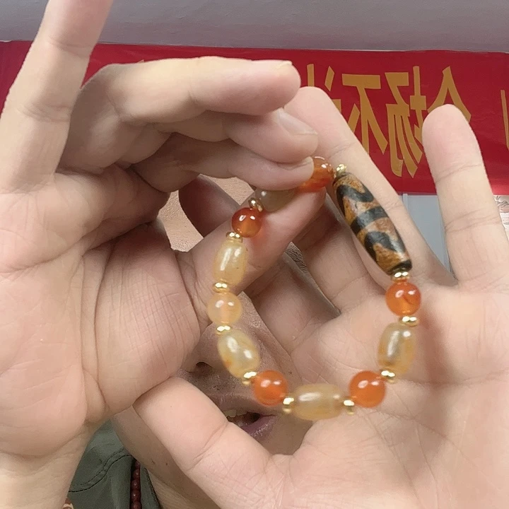 手链玛瑙未镶嵌T15双牙