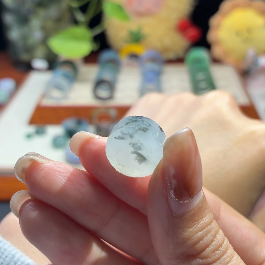 未镶嵌定制翡翠戒心14.6*6mm