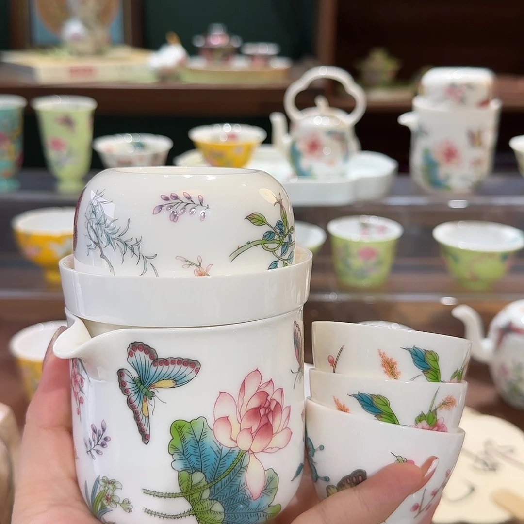 珐琅彩主人杯茶具套装