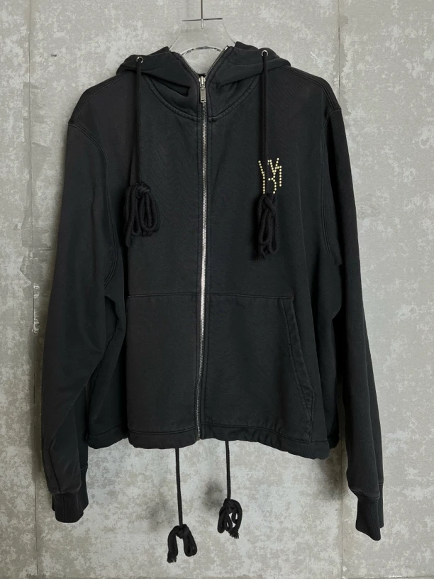 未使用 MaxMara S*1/Welldone水洗做旧珍珠徽标帽衫/10935