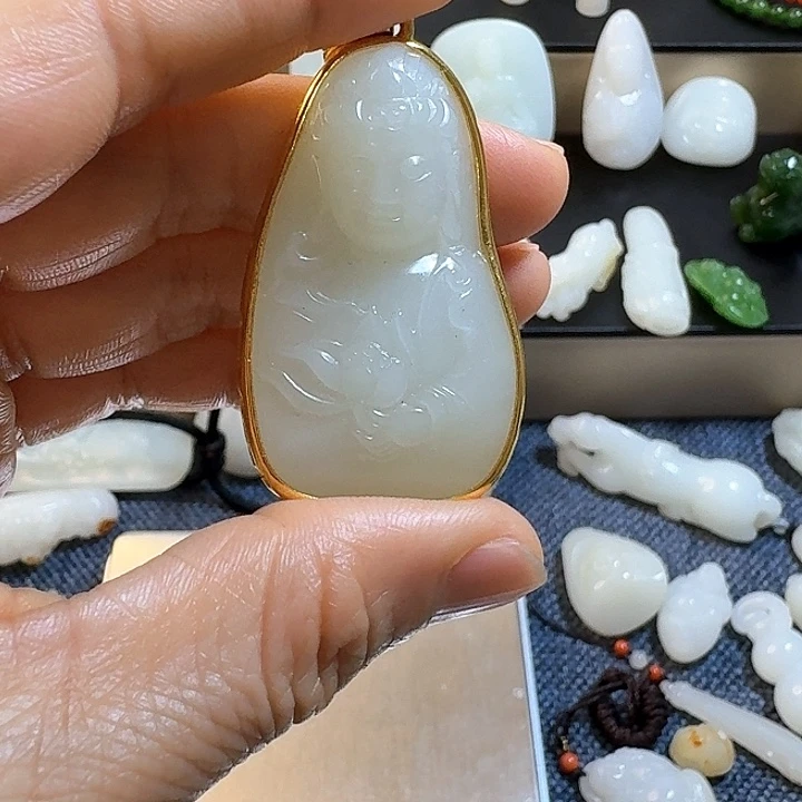和田玉（白玉）颈饰未镶嵌周**爷