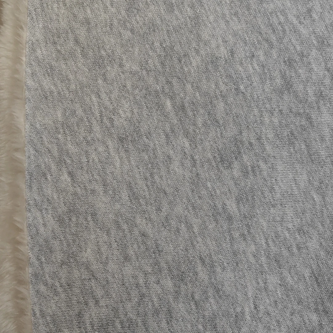 布料浅灰色加绒多拍连裁