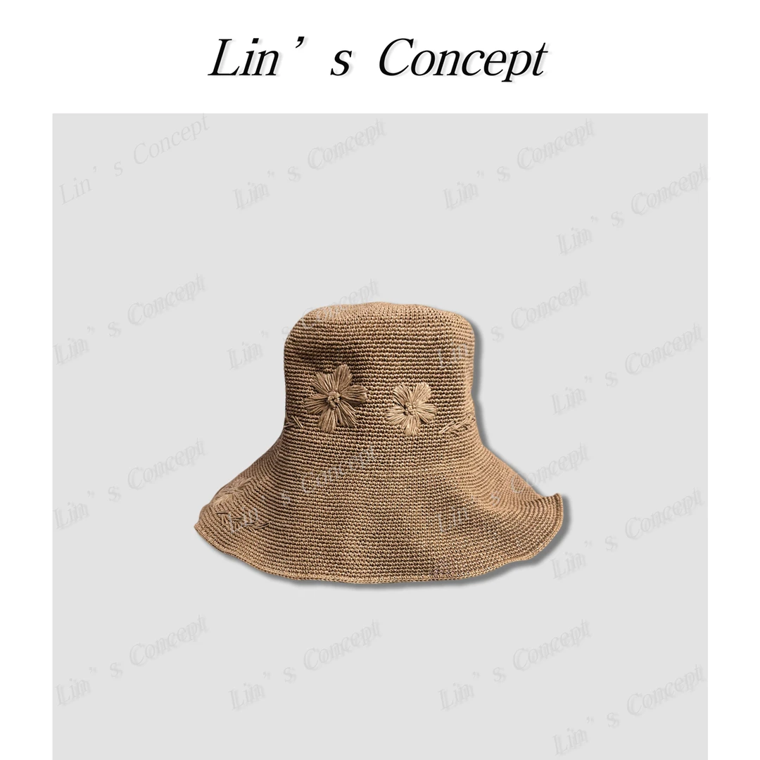 【Lin's concept】设计师款刺绣浮雕肌理感遮阳帽 DL2405009