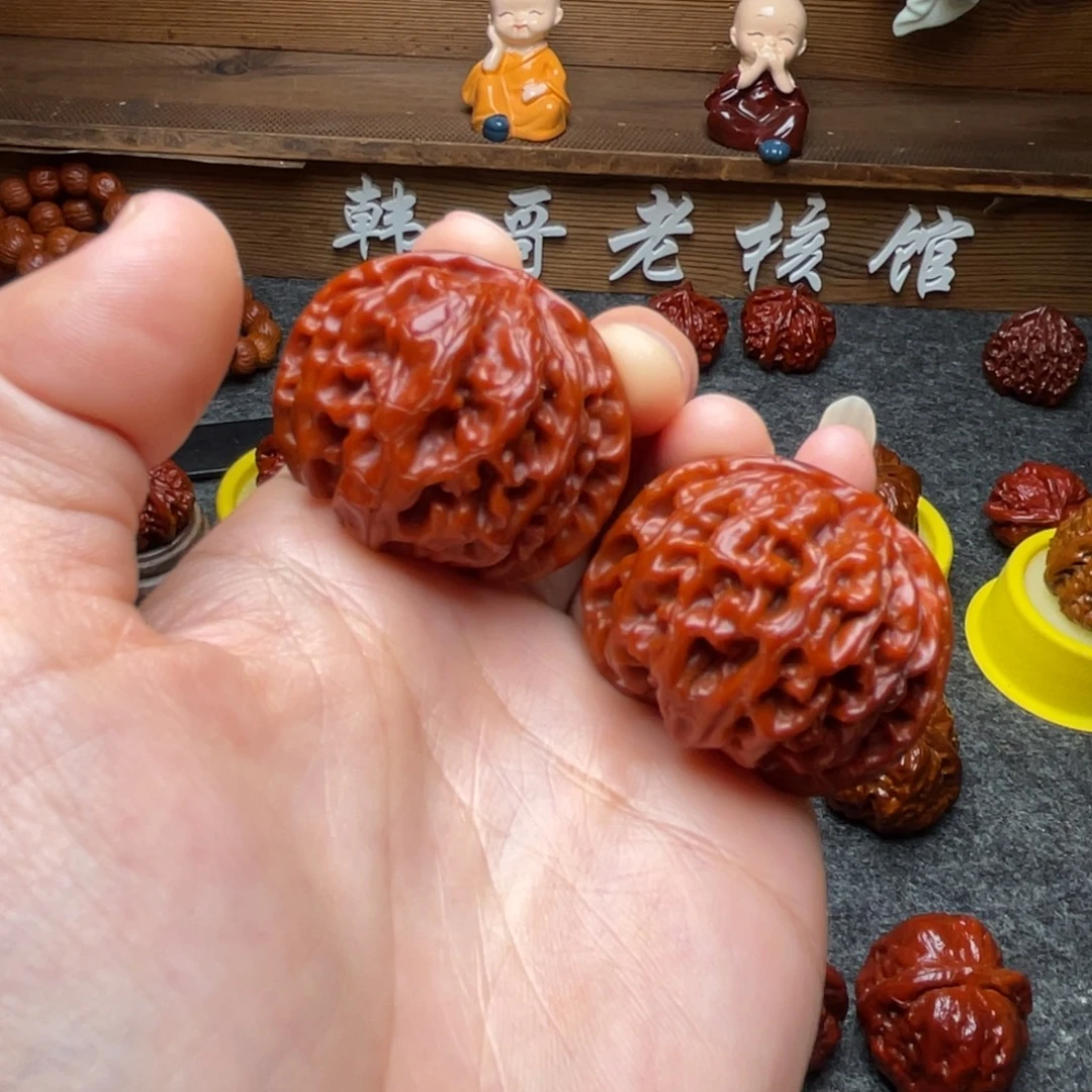 文玩核桃吊坠文玩核桃 手把件 苹果圆 39