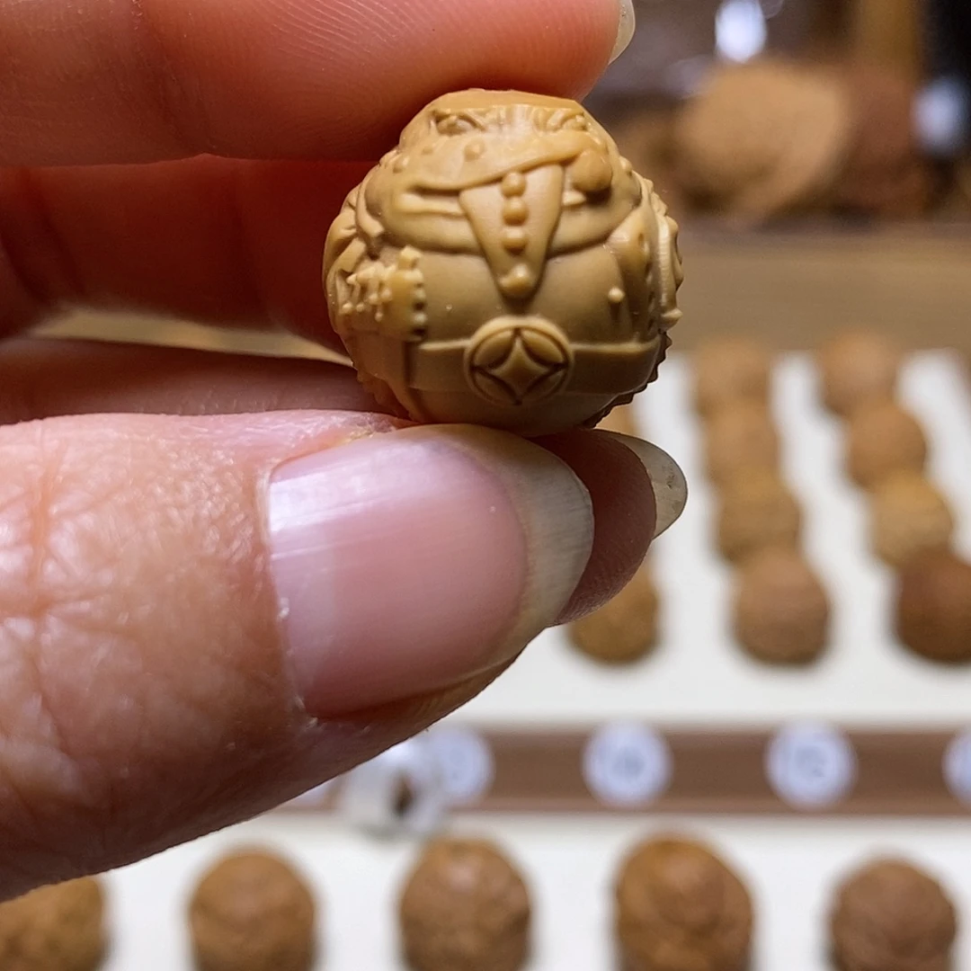 核桃把件金蟾17左右猴头核桃有正常封口线