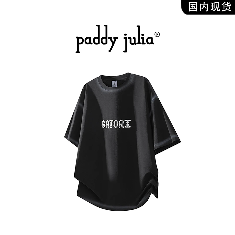 paddy julia美式索罗娜短袖t恤男扎染印花夏季凉感半袖潮牌上衣服