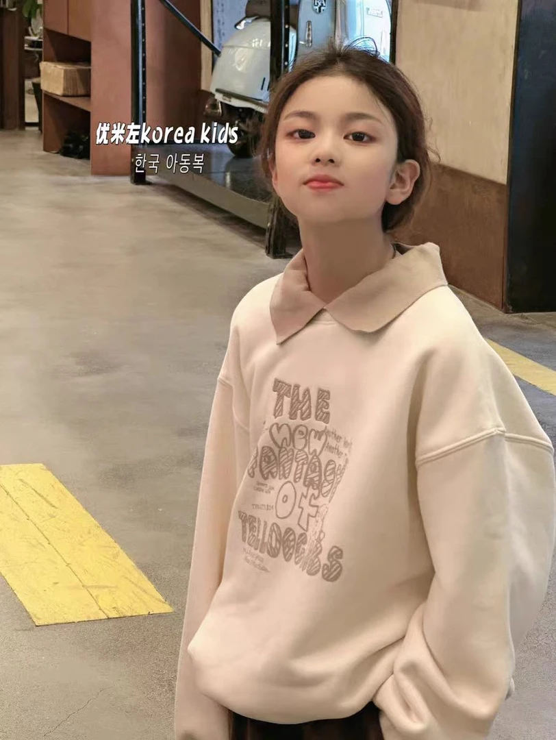 卫衣女休闲风polo厚款韩版学生休闲卡通动漫常规款宽松