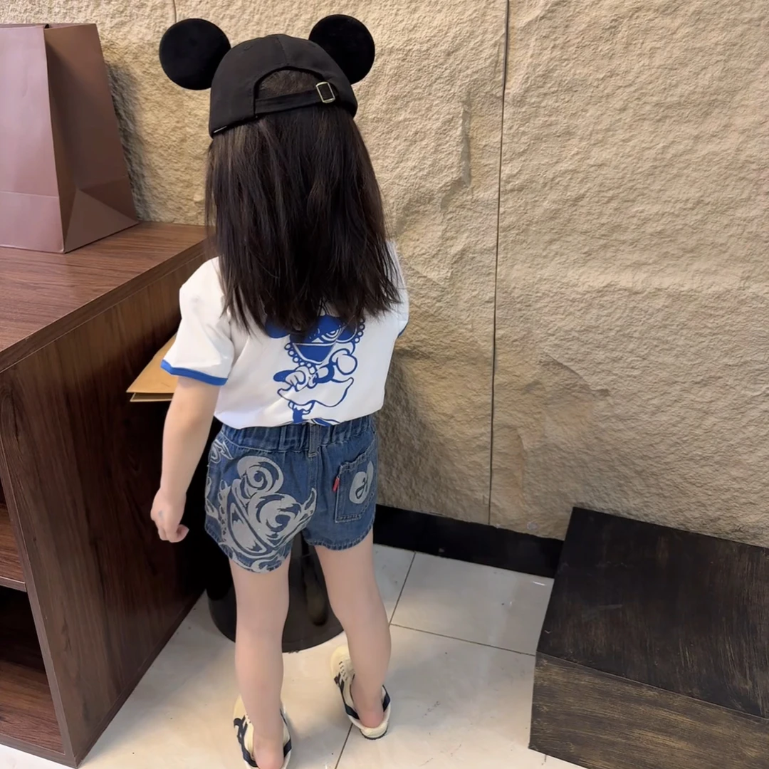 MZ.儿童夏季新款黑超米奇头像短袖1569