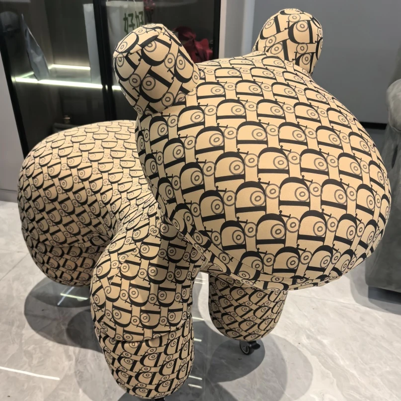 乔迁新居高档礼物网红小马椅滑轮创意动物儿童坐凳客厅摆件装饰品