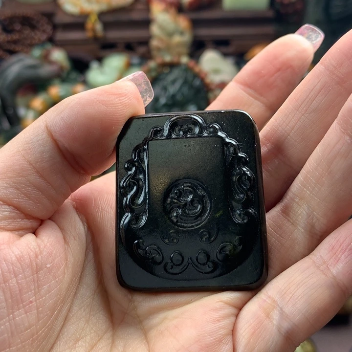 岫岩河磨玉（透闪石质玉）手把未镶嵌