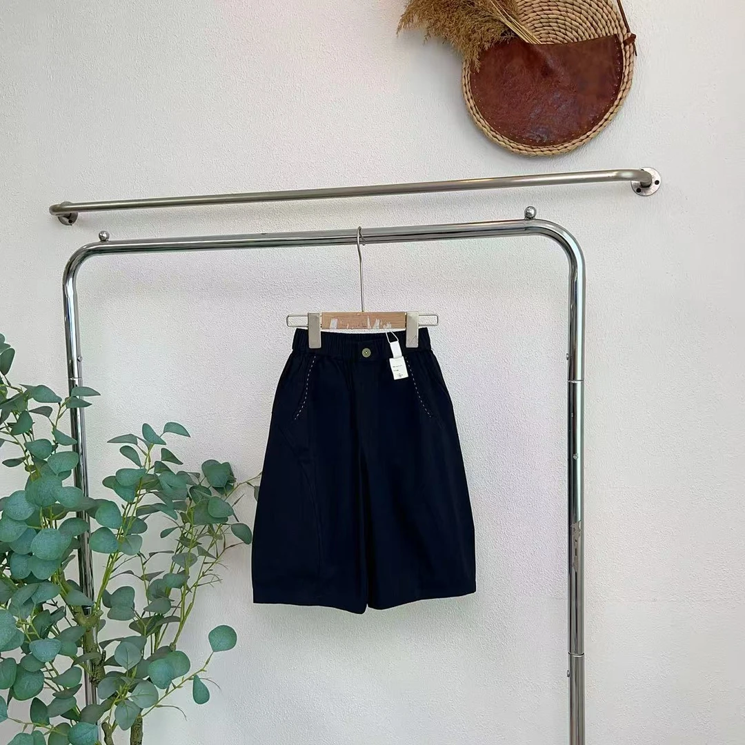 1307帕黑色休闲中裤