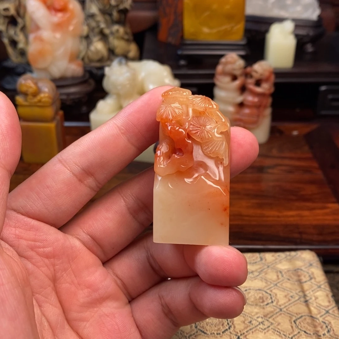 紫**下寿山石收藏作品石