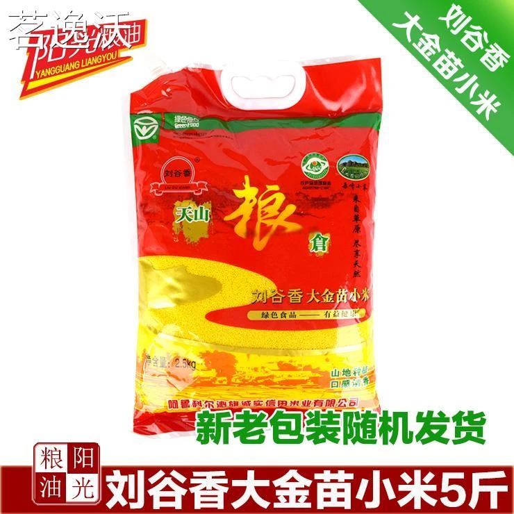 2023年新小米内蒙古天山刘谷香大金苗小米口感清香1袋5斤多省包邮