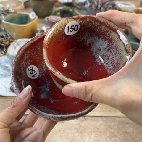 盘蓝**?熠樹日式手捏餐具茶具