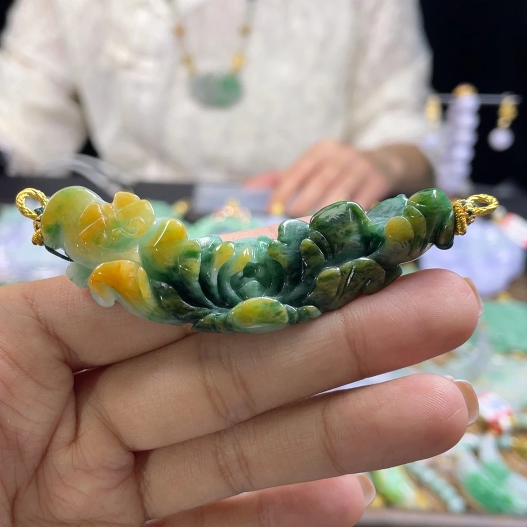 翡翠未镶嵌颈饰代编织