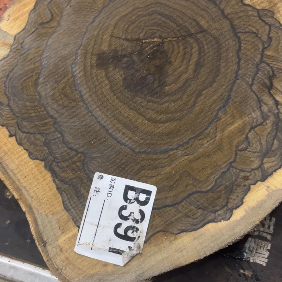 花***下墨西哥黑柿木圆片一块