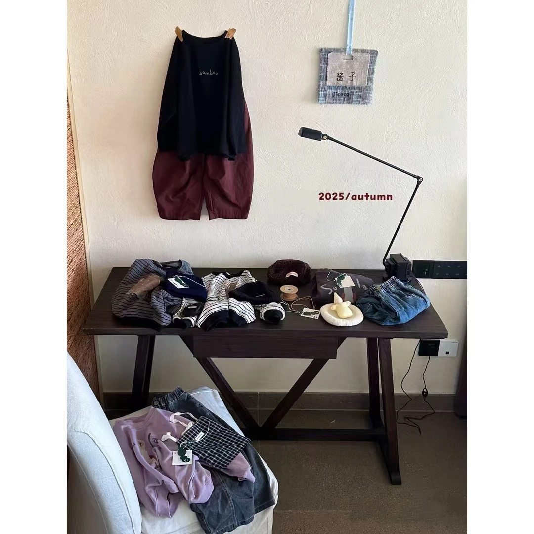 CCJ2650【现货】韩版儿童WOR领口抽绳加绒连帽卫衣