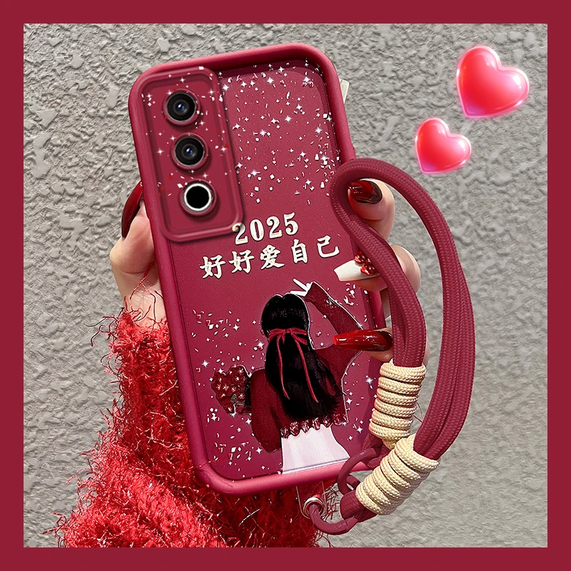 适用【oppoK12/k12x】磨砂手机壳2025好好爱自己女防摔卡通创意全包