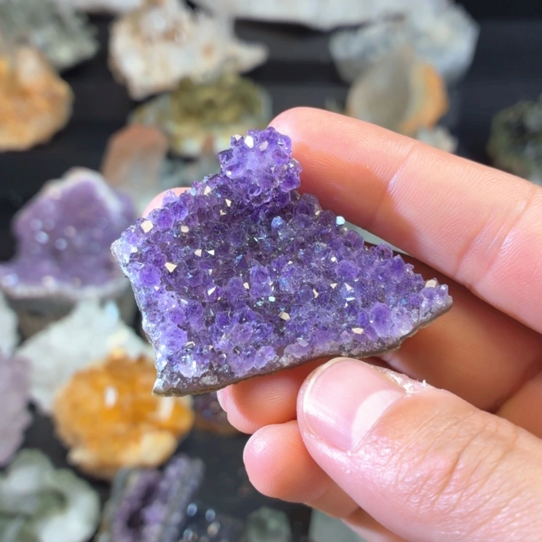 石材超闪帝王紫晶簇