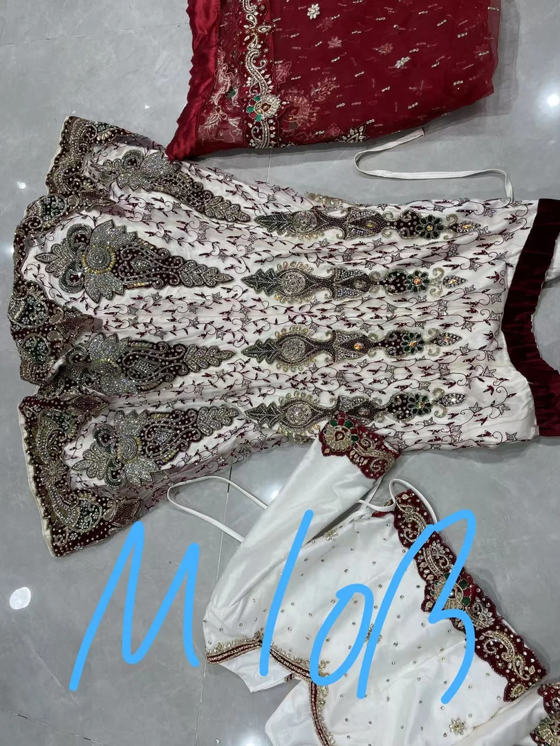 M1013回族婚纱巴服民族婚纱印度纱丽巴服愣哈no退no换