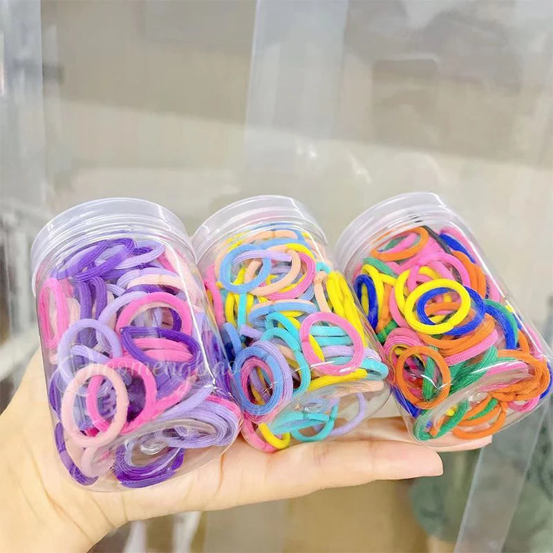诗小诗加粗加厚拇指圈彩色皮筋女童经久耐用高弹扎头发发绳头绳