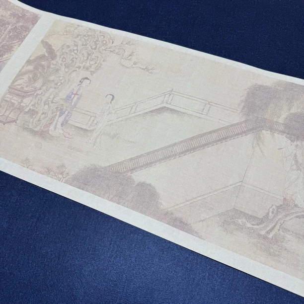 【纳米仇英西厢记长卷】大风堂纳米半生熟书法作品宣纸