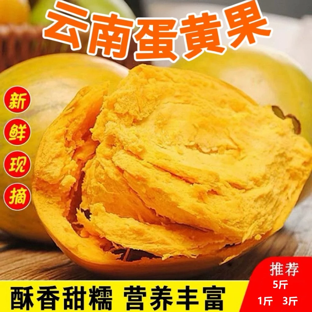 当季新鲜采摘鸡蛋果蛋黄果云南元江热带水果粉糯甜仙桃孕妇场地发