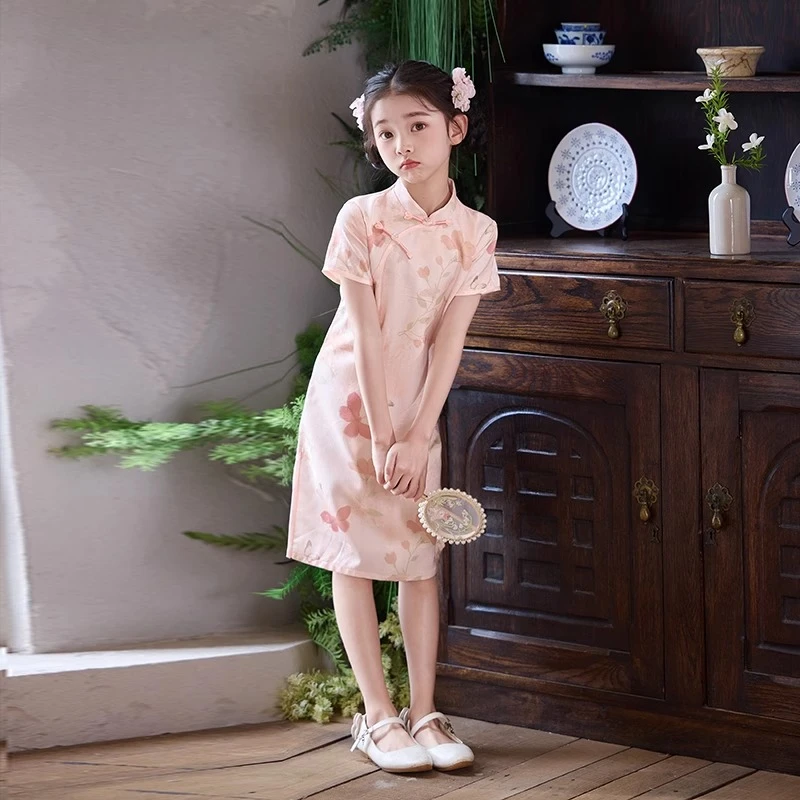 汉服女童旗袍夏2025新款小女孩超仙连衣裙儿童新中式平时可穿改良