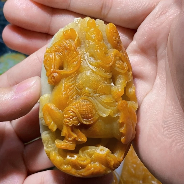 快***光定制翡翠未镶嵌翡翠关羽