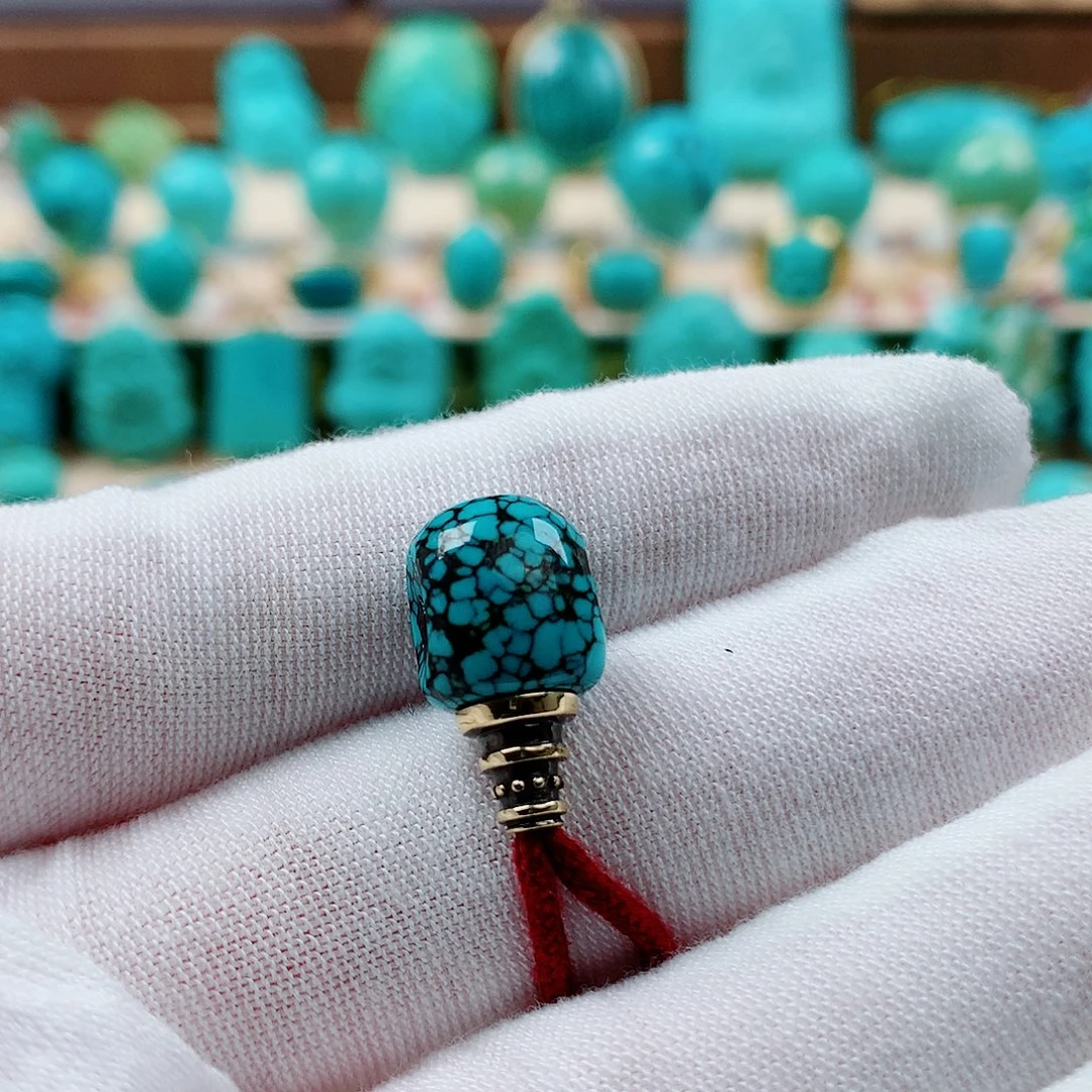 绿松石未镶嵌珠宝半成品三通9.4