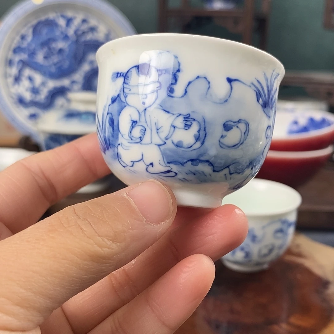 瓷片景德镇手绘青花茶器8