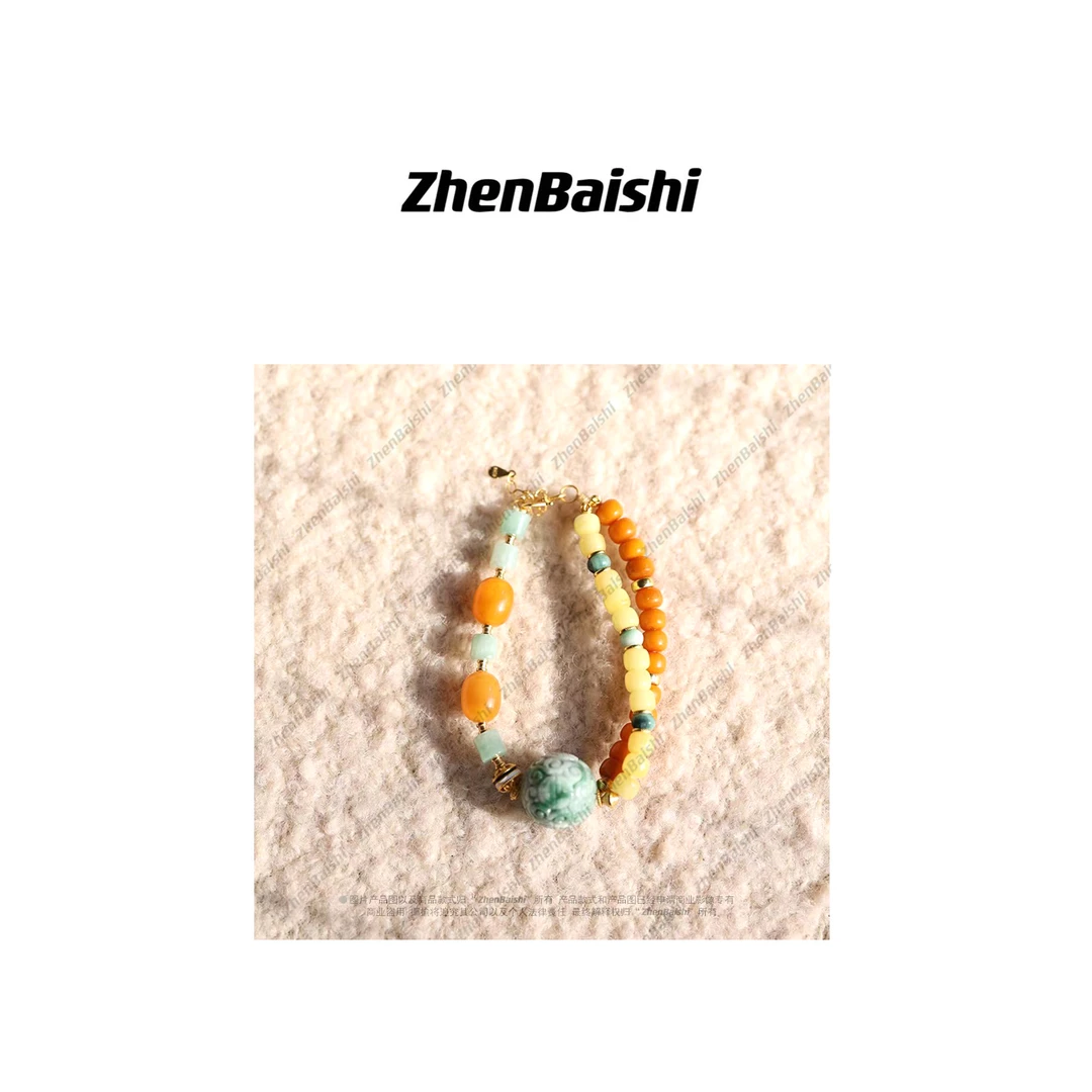 合金合成锆石手链 文艺清新靓丽民族风手链【19617】