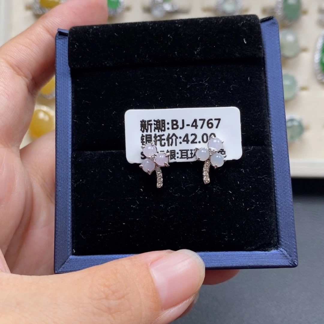 翡翠戒指银S925镶嵌
