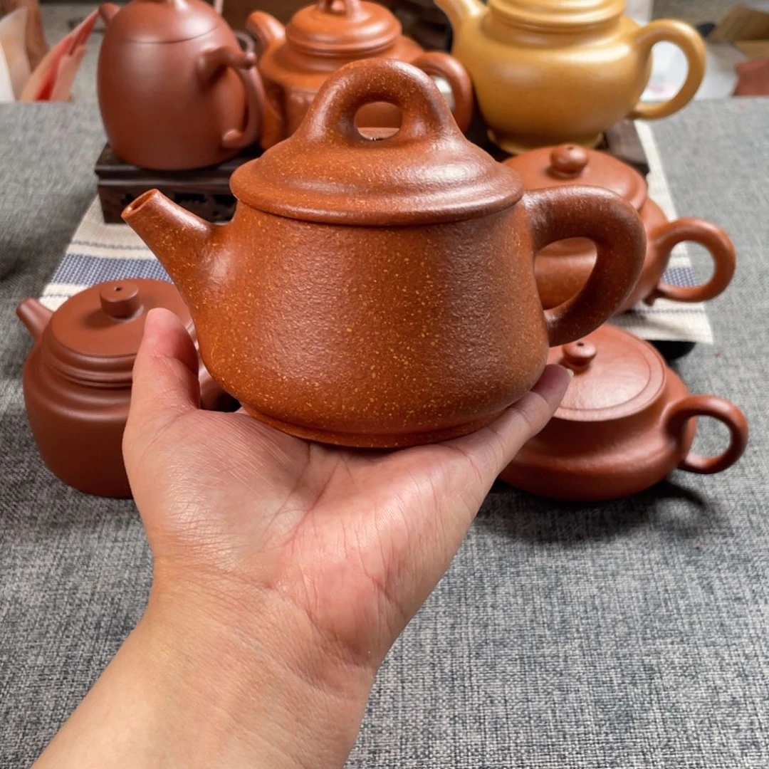 茶壶紫砂红降坡霸王瓢全手16目260